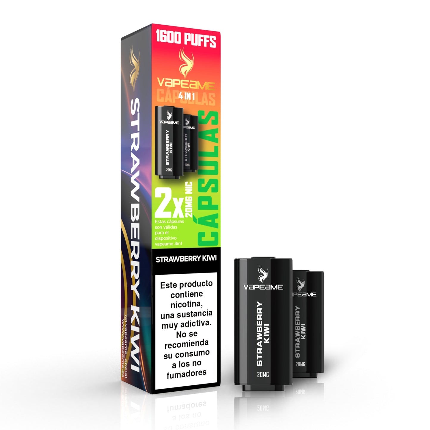 2 cápsulas Strawberry Kiwi 2% Nicotina