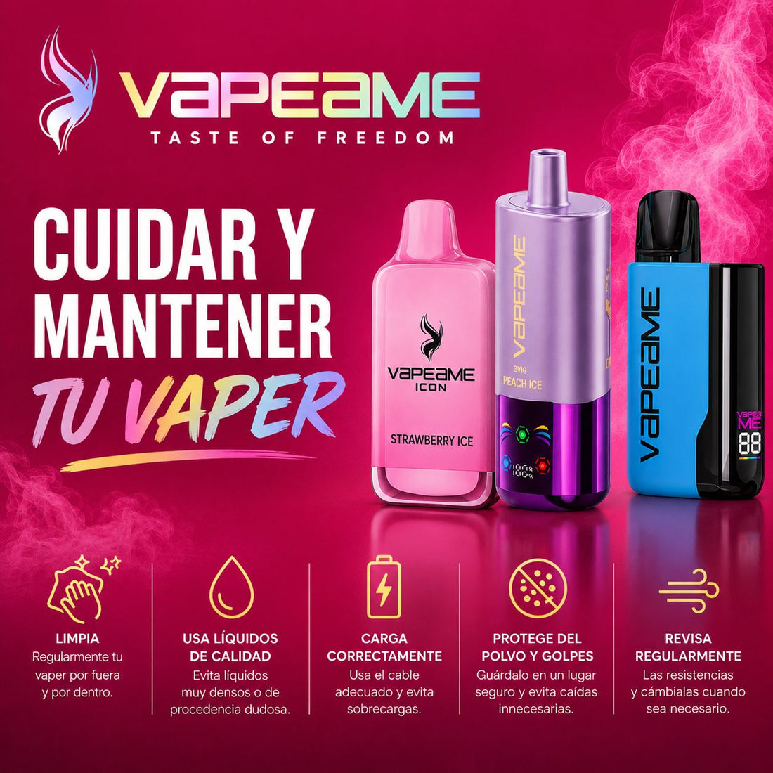 Cómo cuidar y mantener tu vaper para que dure más (y sepa mejor)