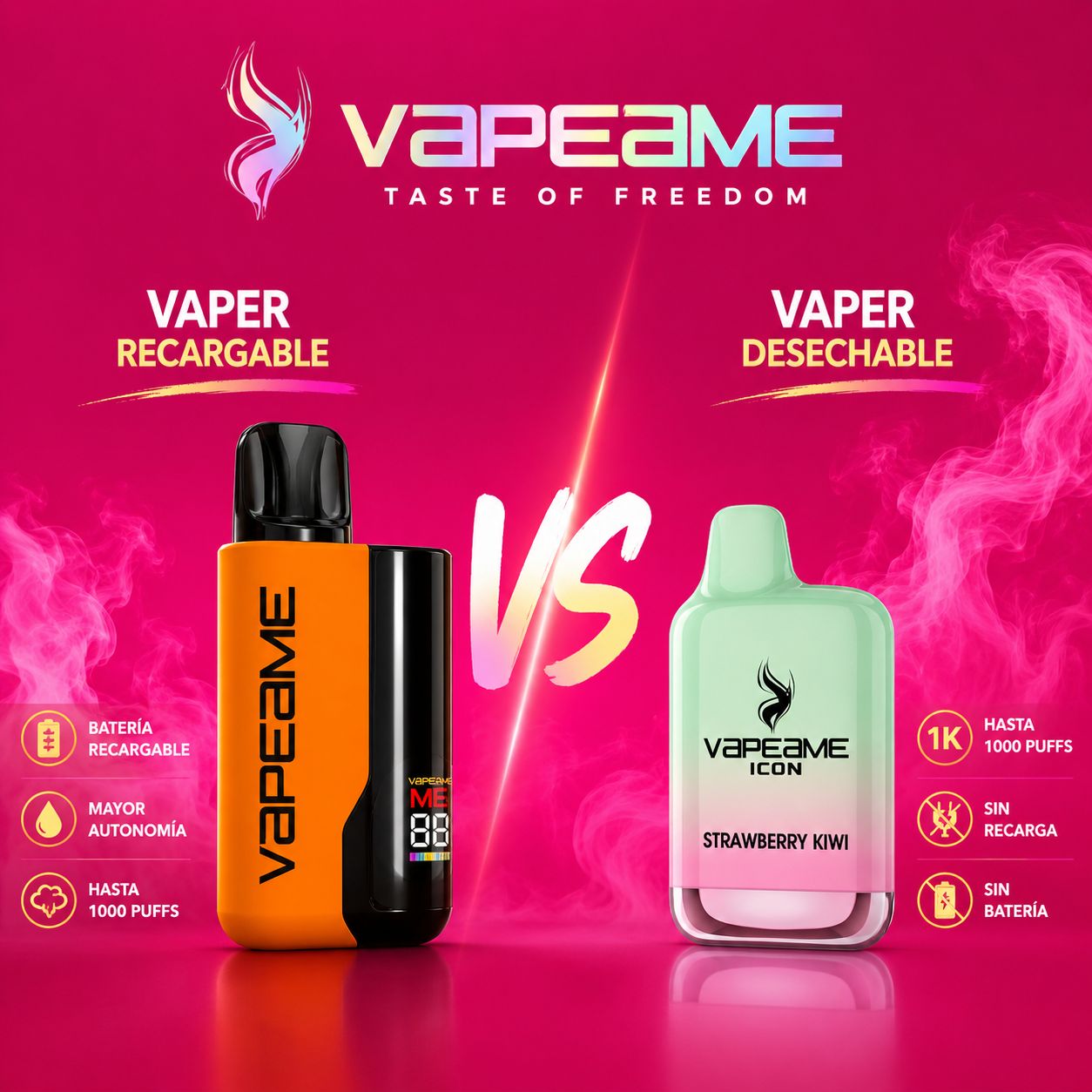 Vaper Recargable vs Desechable: Diferencias y cuál es mejor para ti