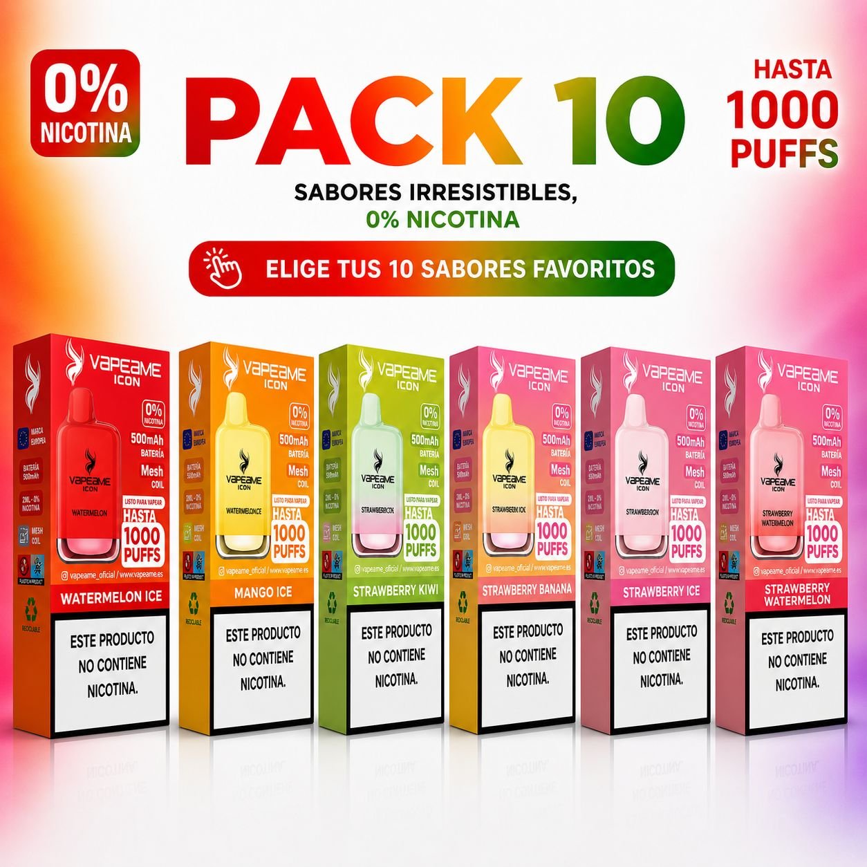 Colección vapers sin nicotina