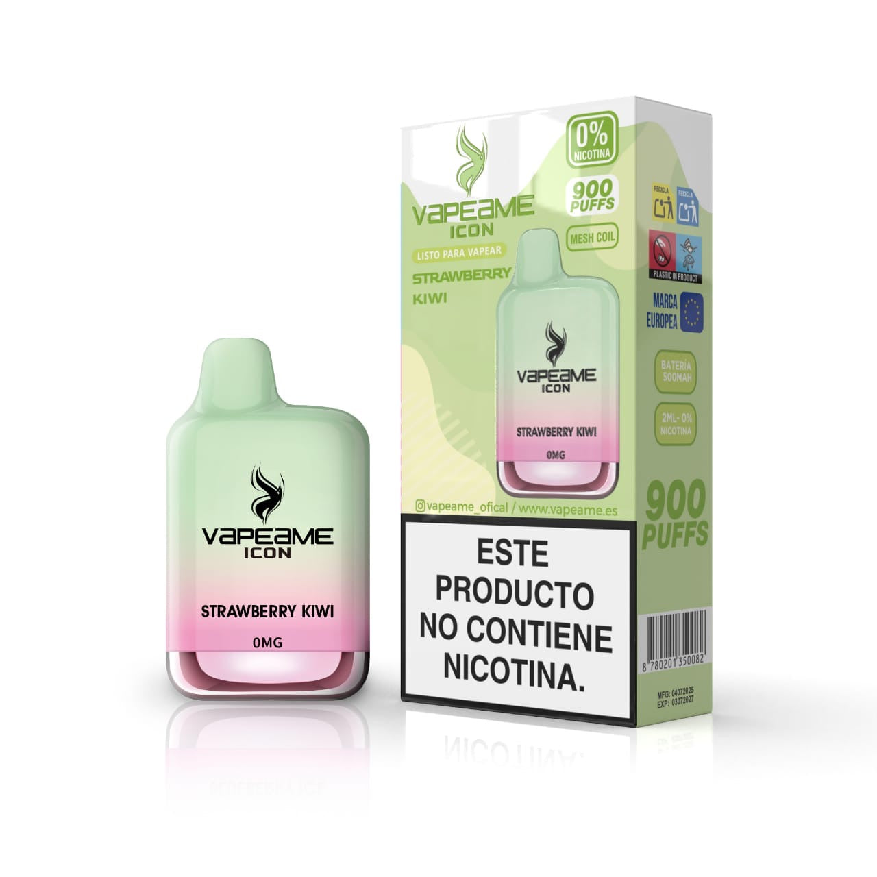 ICON Strawberry Kiwi – Vaper sin nicotina 1000 caladas