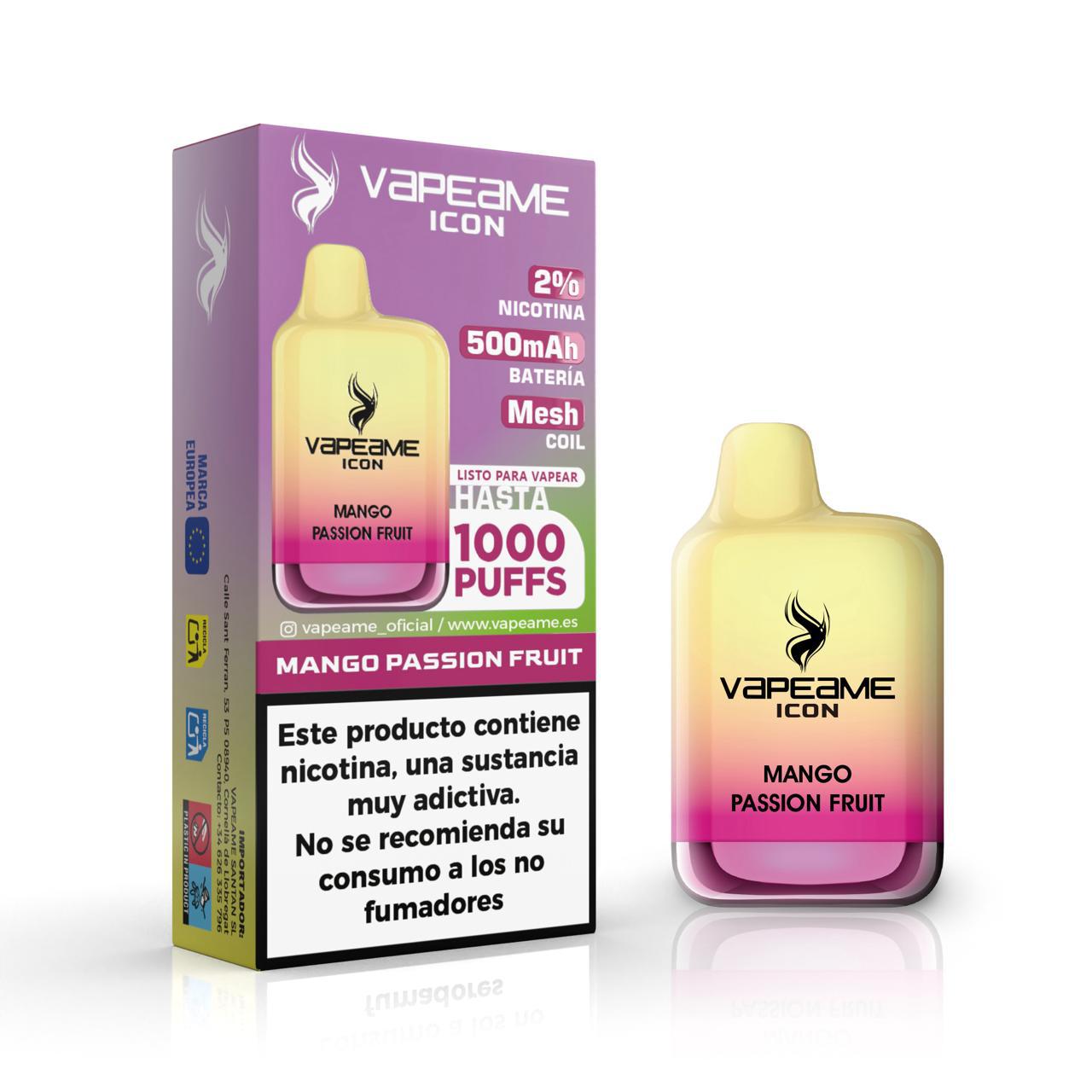 ICON Mango Passion Fruit – Vaper 2% Nicotina 1000 caladas