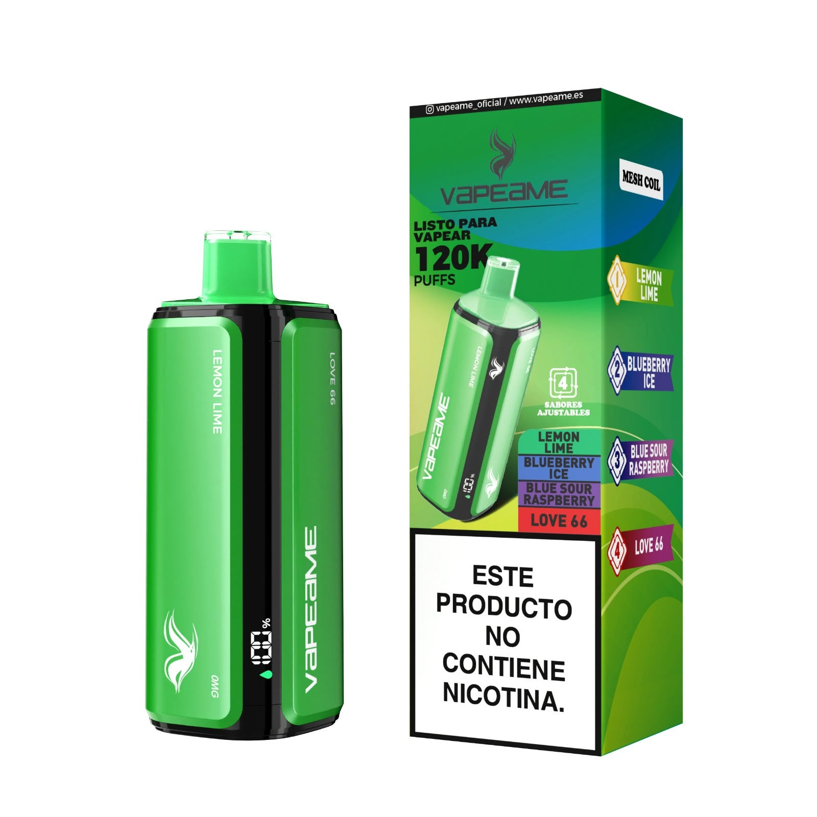 Vaper bigme hulk de 4 sabores con 120000 calas