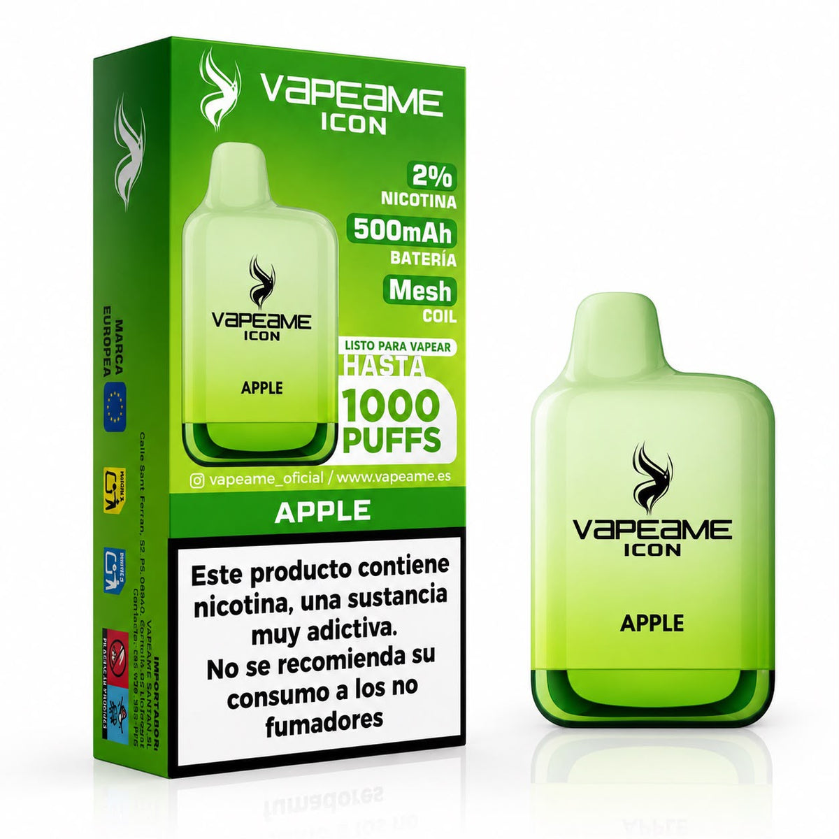 ICON Apple – Vaper 2% Nicotina 1000 caladas