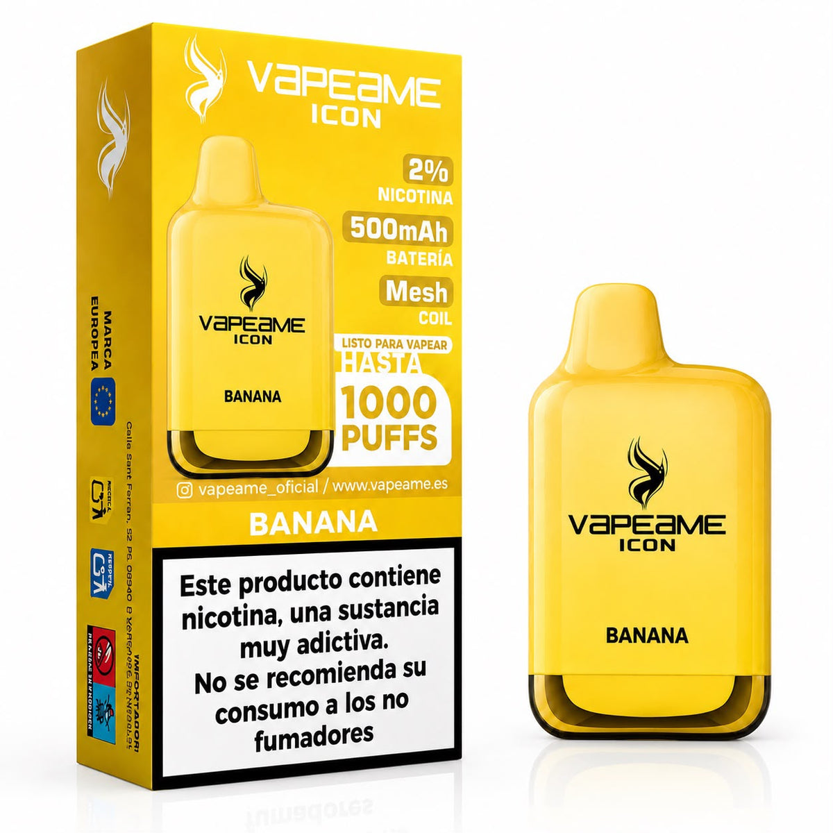 ICON Banana – Vaper 2% Nicotina 1000 caladas