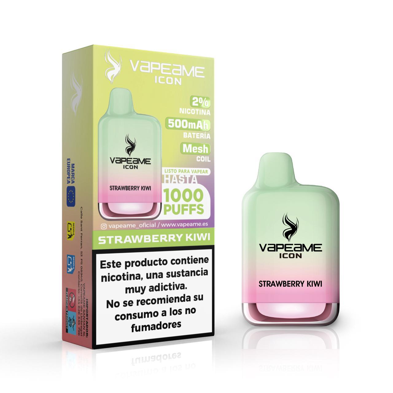 Compra ahora ICON Strawberry Kiwi 2% nicotina vaper desechable en nuestra tienda online de vapers Vapeame