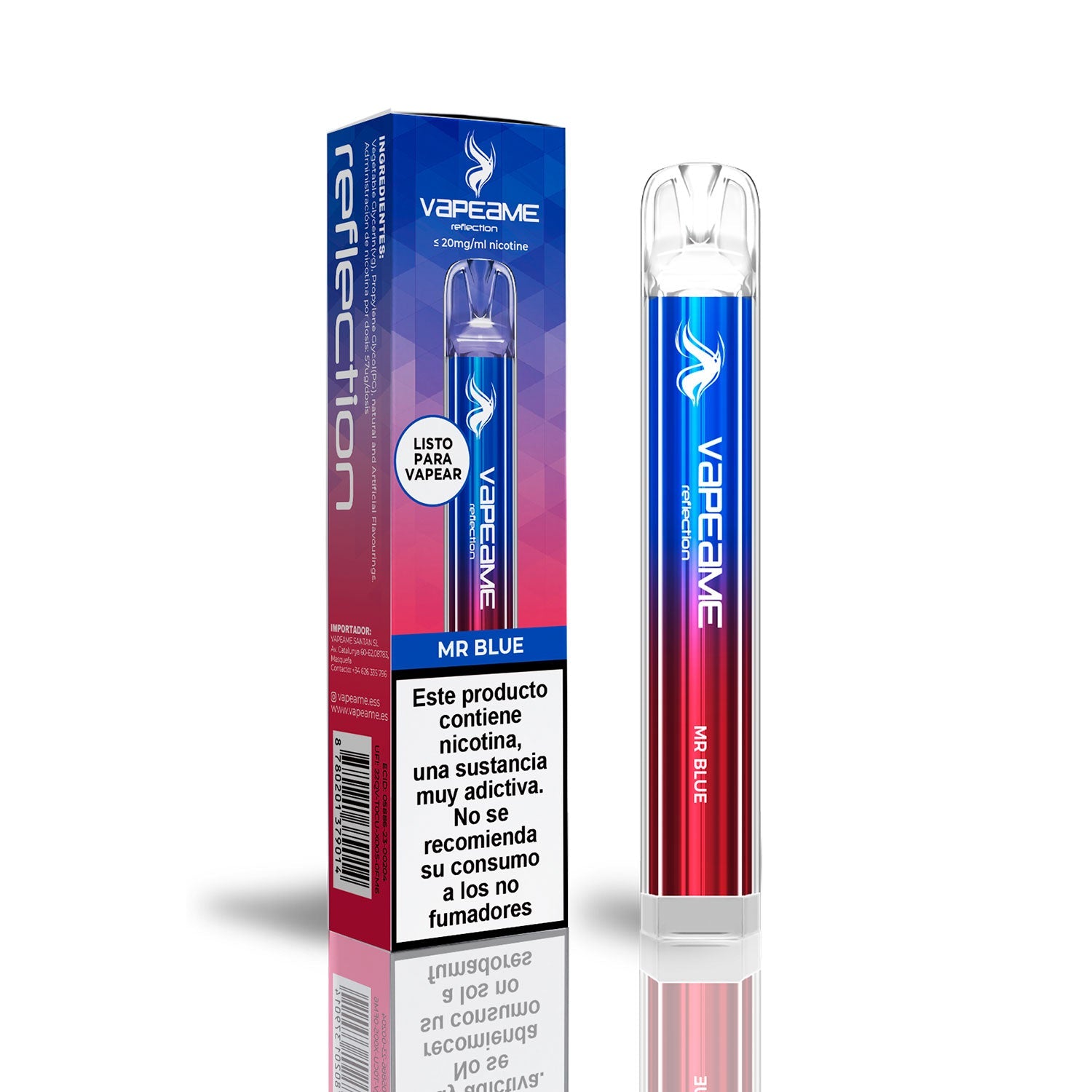 Reflection Mr.Blue – Vaper desechable 800 caladas 2% nicotina