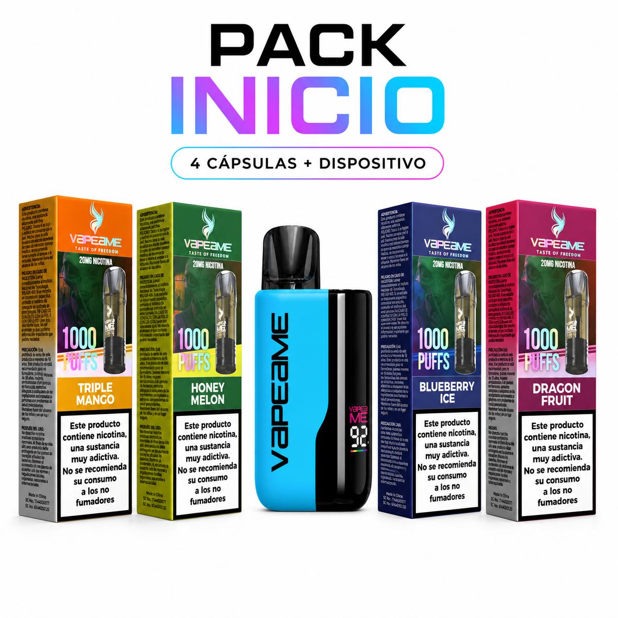 Oferta vaper recargable con 4 cápsulas - Pack de iniciación