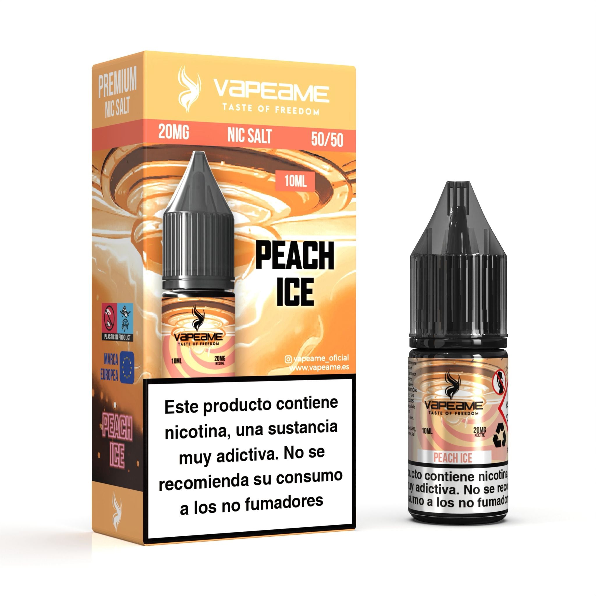 Compra ahora Sal de nicotina Peach Ice - Líquido 2% nicotina en nuestra tienda online de vapers Vapeame