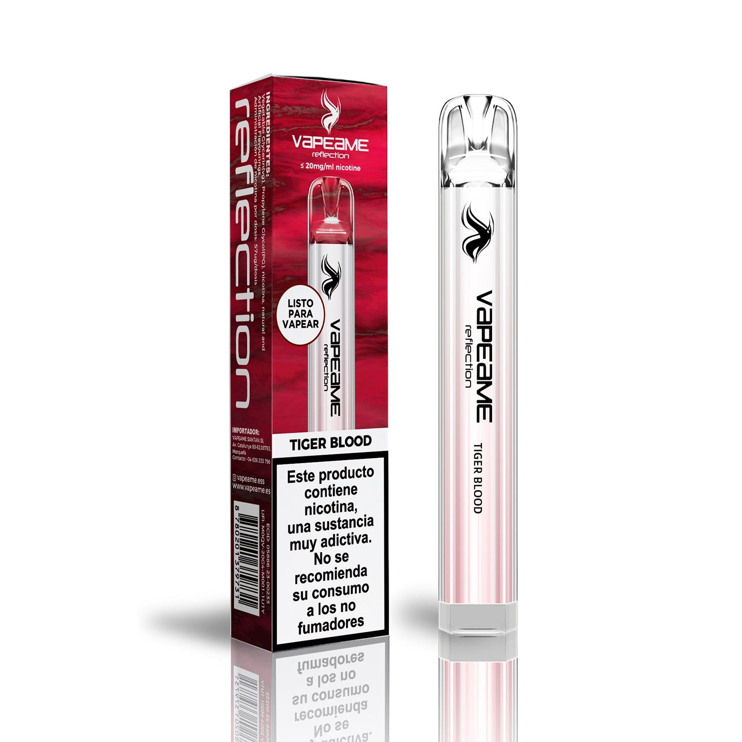 Reflection Tiger Blood – Vaper desechable 800 caladas 2% nicotina